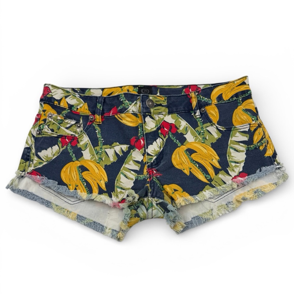 Rip Curl Denim Floral Printed Womens Shorts Aloha Sunrise Size 10 GWA6AF